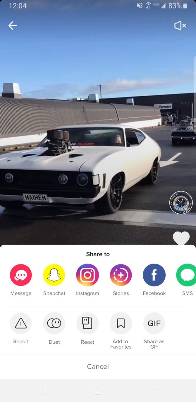 GIF 的 TikTok 视频设置