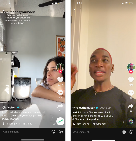 TikTok 网红创作视频